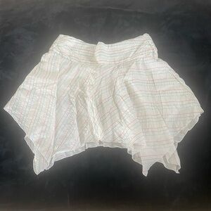 Torrid Cream Asymmetrical Skater Mini Skirt